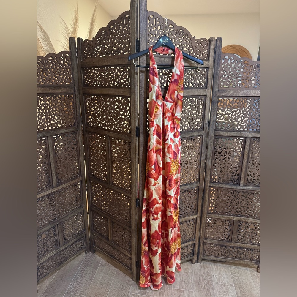NWT NEW REFORMATION Daniela Silk Dress - Picture 5 of 6